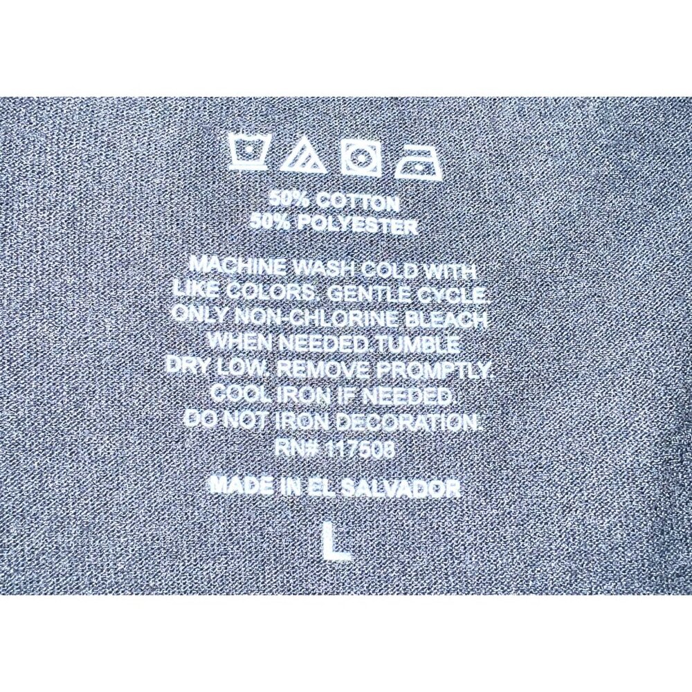 No Regrets Black T-Shirt Large Cotton/Polyester Blend - Picture 3 of 3